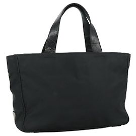 PRADA Sac à main en nylon noir Auth bs21031 Noir