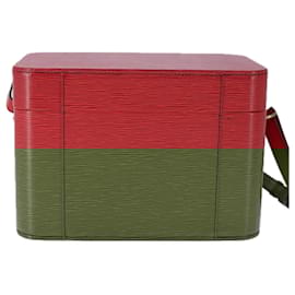 Louis Vuitton-LOUIS VUITTON Epi Train case Jewelry Box SPO Red LV Auth yk16578-Red