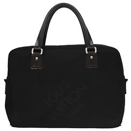 LOUIS VUITTON Sac de bureau Damier Geant Yak Noir M93082 LV Auth bs20995 Noir