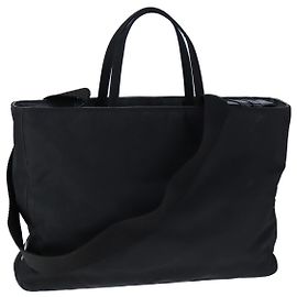 PRADA Handtasche Nylon 2-Wege Schwarz Auth bs21184 Schwarz