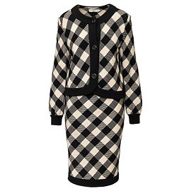 Valentino Studio Checkered Wool Set Multiple colors
