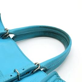 Balenciaga-Balenciaga Paper Handbag in Turquoise Blue-Blue,Turquoise
