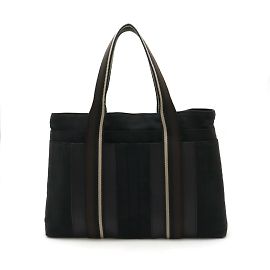Hermès Bolsa Tote MM Horizontal Troca Hermes Marrom Preto Bege