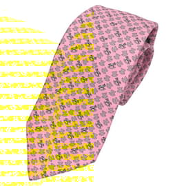 Hermès-Gravata de seda amarela Hermes-Amarelo