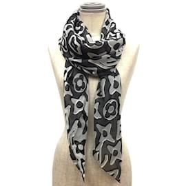 Louis Vuitton-Louis Vuitton Monogram Stole-Brown,Black,White