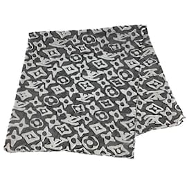 Louis Vuitton-Louis Vuitton Monogram Stole-Brown,Black,White