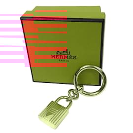 Hermès-Hermes Scarf Ring Loop Charm Padlock in Gold-Other