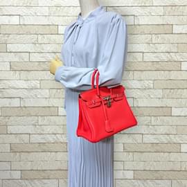 Hermès-Hermes Birkin 25 Handbag in Pink Togo Leather-Pink
