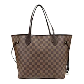 Louis Vuitton-Louis Vuitton Neverfull MM Damier Tote Bag-Brown,Damier ebene