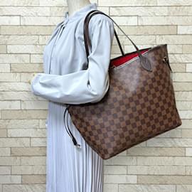 Louis Vuitton-Louis Vuitton Neverfull MM Damier Tote Bag-Brown,Damier ebene