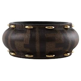 Fendi-Leather bracelet-Brown
