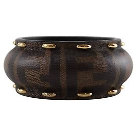 Fendi Pulseira de couro marrom Marrom