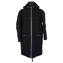 Courreges Black Wool Coat XL Black