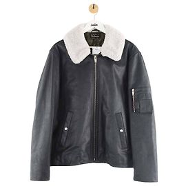 The Kooples Cappotto in pelle nera Nero