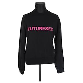 Paco Rabanne Schwarzer Baumwollpullover Schwarz