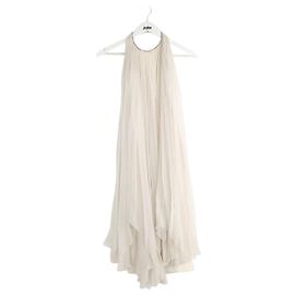 Azzaro Robe en soie Blanc