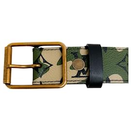 Louis Vuitton-Louis Vuitton x Takashi Murakami Monogramouflage Belt-Green