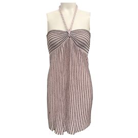 M Missoni Pink Metallic Lurex Strickkleid Pink