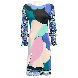 Vestido Emilio Pucci Rosa / Azul / Multicolor Azul