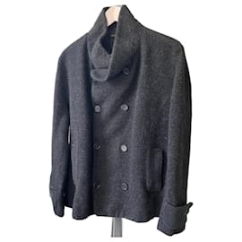 Adolfo Dominguez-dark gray wool coat or caban Adolfo Dominguez size 56-Dark grey