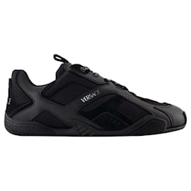 Baskets - Versace - Cuir - Noir Noir