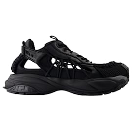 Baskets - Versace - Cuir - Noir Noir