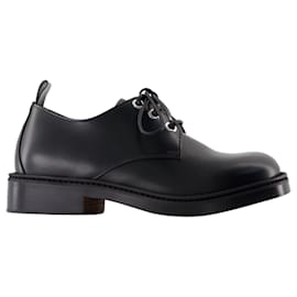 Alexander Mcqueen-Lace Up Derbies - Alexander McQueen - Leather - Black-Black