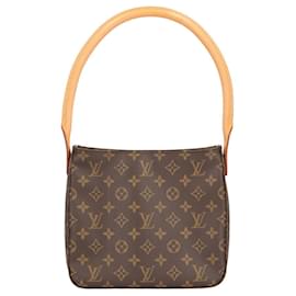 Louis Vuitton-Louis Vuitton Looping MM Monogram Shoulder Bag-Brown