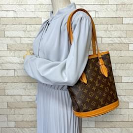 Louis Vuitton-Louis Vuitton Bucket PM Monogram Shoulder Bag-Brown