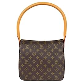 Louis Vuitton-Louis Vuitton Looping MM Monogram Shoulder Bag-Brown