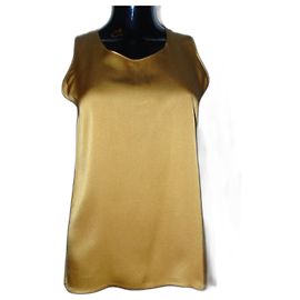 Chanel Silk Top Gold Golden