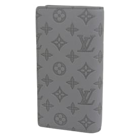 Louis Vuitton-Louis Vuitton Monogram Shadow Portefeuille Brazza-Brown