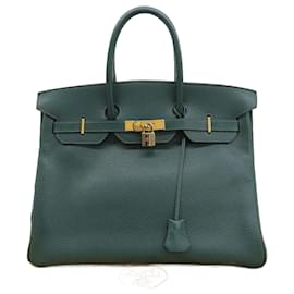 Hermès-Hermes Birkin 35 Handbag in Green-Green
