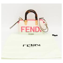 Fendi-Sac à main Fendi By The Way 8BS067-Rose,Écru