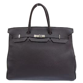 Hermès-Hermes Birkin 40 G Handbag-Dark brown