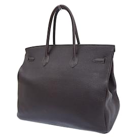 Hermès-Hermes Birkin 40 G Handbag-Dark brown