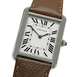 Cartier-Cartier Tank Solo LM Men's Quartz Wristwatch-Brown