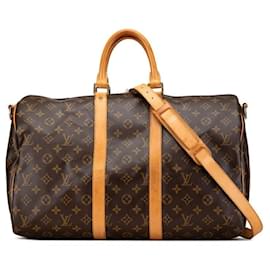 Louis Vuitton-Louis Vuitton Monogram Keepall Bandouliere 45 Bag-Brown