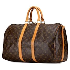 Louis Vuitton-Louis Vuitton Monogram Keepall Bandouliere 45 Bag-Brown