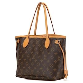 Louis Vuitton-Louis Vuitton Neverfull PM Tote Brown PVC Leather-Brown