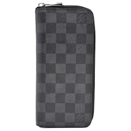 Louis Vuitton-Louis Vuitton Damier Graphite Zippy Wallet N63095-Black