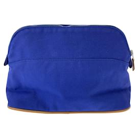 Hermès-Hermes Bolide Cotton Cosmetic Pouch-Blue