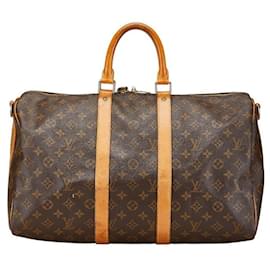 Louis Vuitton-Louis Vuitton Monogram Keepall 50 Travel Bag M41426-Brown