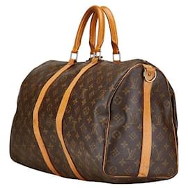 Louis Vuitton-Louis Vuitton Monogram Keepall 50 Travel Bag M41426-Brown