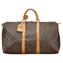 Louis Vuitton-Louis Vuitton Monogram Keepall Bandouliere 50 Bag-Brown