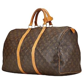 Louis Vuitton-Louis Vuitton Monogram Keepall Bandouliere 50 Bag-Brown