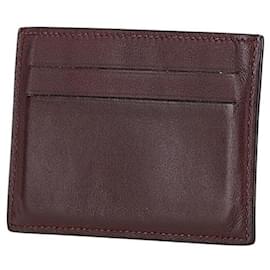 Hermès-Hermes Silk'in Card Case Wine Red Brown-Brown