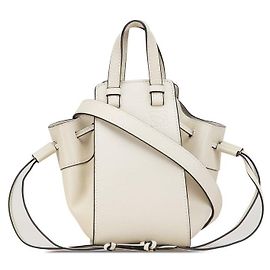 Mini bolsa de mão em couro Loewe com cordão em forma de rede Branco