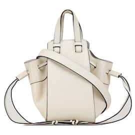 Loewe Leather Drawstring Hammock Mini Handbag White
