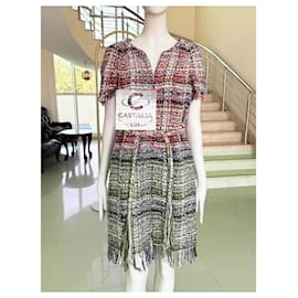 Chanel-Chanel Paris / Greece Jewel Belt Lesage Tweed Dress 36 FR-Multiple colors